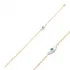 Evil Eye Mother of Pearl 925 Charm Bracelet