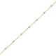 Mint Green Color Enamel 925 Chain Bracelet