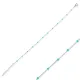 Mint Green Color Enamel 925 Chain Bracelet