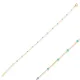 Mint Green Color Enamel 925 Chain Bracelet