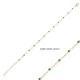 Green Color Enamel 925 Chain Bracelet