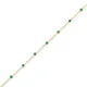Green Color Enamel 925 Chain Bracelet