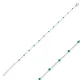 Green Color Enamel 925 Chain Bracelet