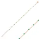 Green Color Enamel 925 Chain Bracelet