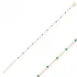Green Color Enamel 925 Chain Bracelet