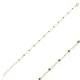 Green Color Enamel 925 Chain Bracelet