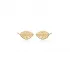 Origami Leaf Design Silver Stud Earrings