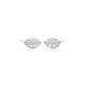 Origami Leaf Design Silver Stud Earrings