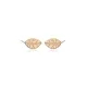 Origami Leaf Design Silver Stud Earrings