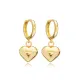 Silver Bubble Heart Charm Dangle Earring