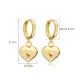 Silver Bubble Heart Charm Dangle Earring
