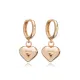 Silver Bubble Heart Charm Dangle Earring