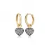Heart Design Silver 925 Dangle Earrings