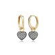 Heart Design Silver 925 Dangle Earrings