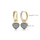 Heart Design Silver 925 Dangle Earrings