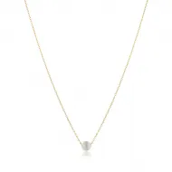 Round White Stone Design Charm Necklace NECK-1511