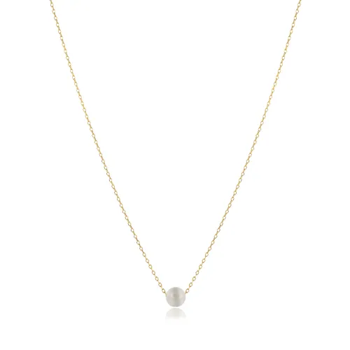 Round White Stone Design Charm Necklace NECK-1511