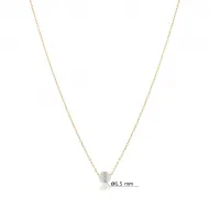 Round White Stone Design Charm Necklace NECK-1511