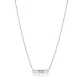 Plain Tag Charm 925 Sterling Silver Necklace
