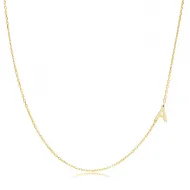 Plain Alphabet A Letter 30 Forse Chain Wholesale Silver Necklace - 1.40 g