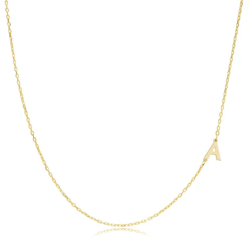 Plain Alphabet A Letter 30 Forse Chain Wholesale Silver Necklace - 1.40 g