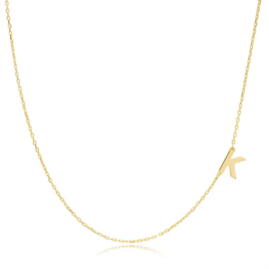 Plain Alphabet A Letter 30 Forse Chain Wholesale Silver Necklace - 1.40 g