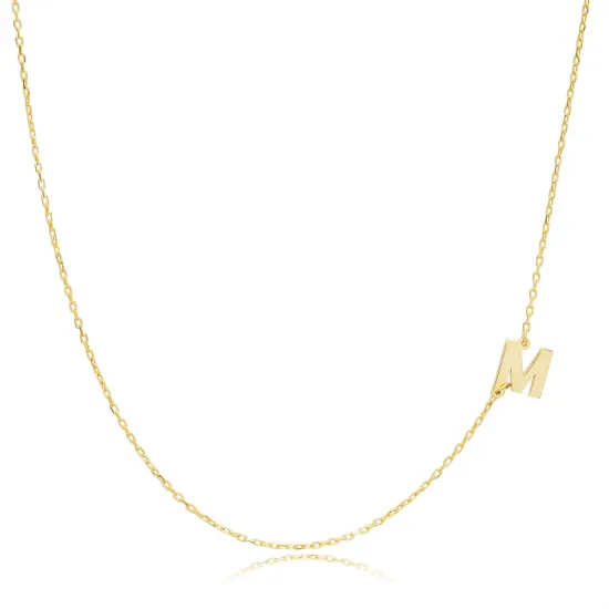 Plain Alphabet A Letter 30 Forse Chain Wholesale Silver Necklace - 1.40 g