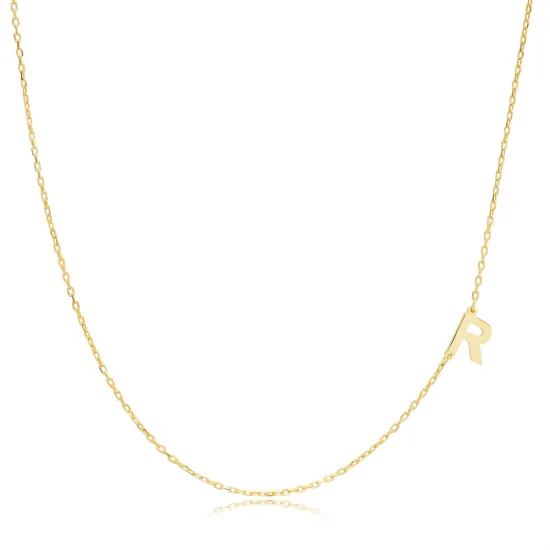Plain Alphabet A Letter 30 Forse Chain Wholesale Silver Necklace - 1.40 g