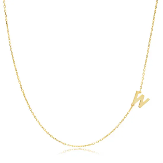 Plain Alphabet A Letter 30 Forse Chain Wholesale Silver Necklace - 1.40 g