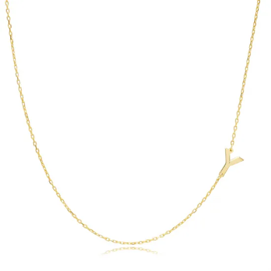 Plain Alphabet A Letter 30 Forse Chain Wholesale Silver Necklace - 1.40 g