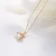 Bee Design Cute Pearl Charm Necklace 925 Silver Jewelry