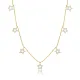 Star Design CZ Stone Shaker Silver Necklace