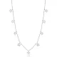 Star Design CZ Stone Shaker Silver Necklace