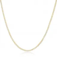 Chic Square Design Zirconia Stone Tennis Necklace Handmade Turkish 925 Sterling Silver Jewelry