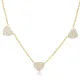 Elegant Heart Design Zircon Stone Shaker Necklace Turkish Handcrafted Wholesale 925 Sterling Silver Jewelry