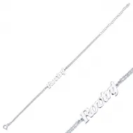 Personalized Custom Name Customized Charm Bracelet Handmade 925 Sterling Silver Jewelry - 1.85 g