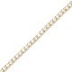 2 mm Square Design CZ Sterling Silver Tennis Bracelet BRA-3282