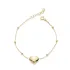 Elegant Plain Heart Design Ball Chain Silver Bracelet BRA-4359