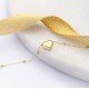 Elegant Plain Heart Design Ball Chain Silver Bracelet BRA-4359