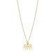 Aquarius Zodiac Sign Plain Silver Charm Necklace NECK-1228