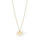 Aquarius Zodiac Sign Plain Silver Charm Necklace NECK-1228