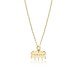 Aquarius Zodiac Sign Plain Silver Charm Necklace NECK-1228