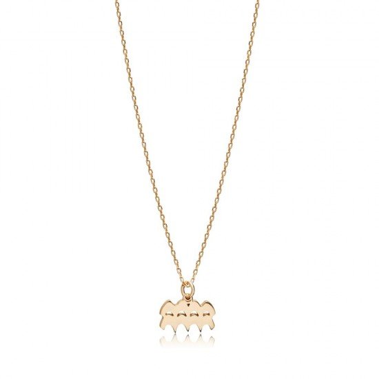 Aquarius Zodiac Sign Plain Silver Charm Necklace NECK-1228
