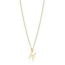 Pisces Zodiac Sign Plain Silver Charm Necklace NECK-1229