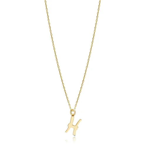 Pisces Zodiac Sign Plain Silver Charm Necklace NECK-1229