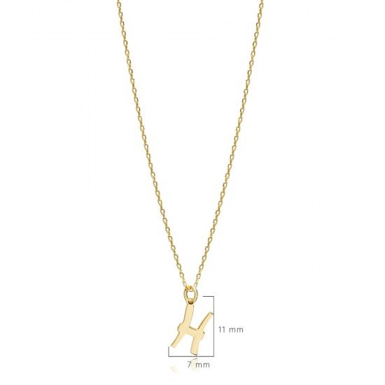 Pisces Zodiac Sign Plain Silver Charm Necklace NECK-1229