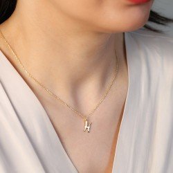 Pisces Zodiac Sign Plain Silver Charm Necklace NECK-1229