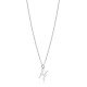 Pisces Zodiac Sign Plain Silver Charm Necklace NECK-1229