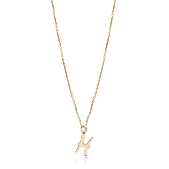 Pisces Zodiac Sign Plain Silver Charm Necklace NECK-1229
