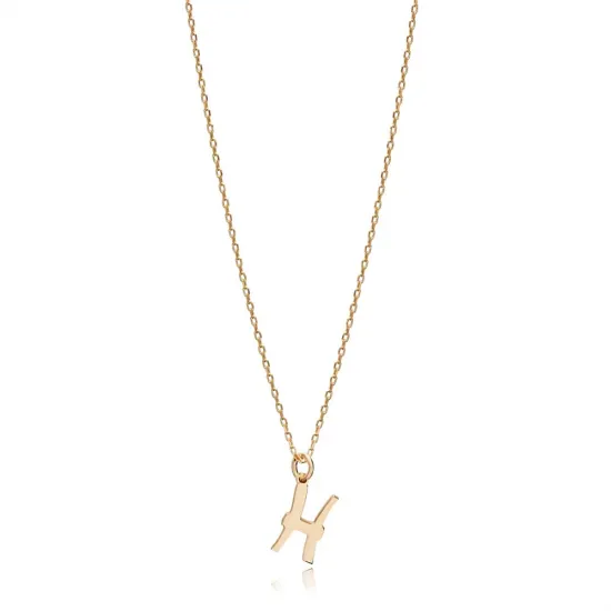 Pisces Zodiac Sign Plain Silver Charm Necklace NECK-1229
